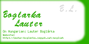 boglarka lauter business card